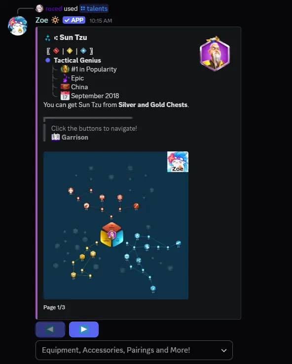 Commander Talents Screenshot